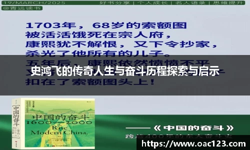 史鸿飞的传奇人生与奋斗历程探索与启示